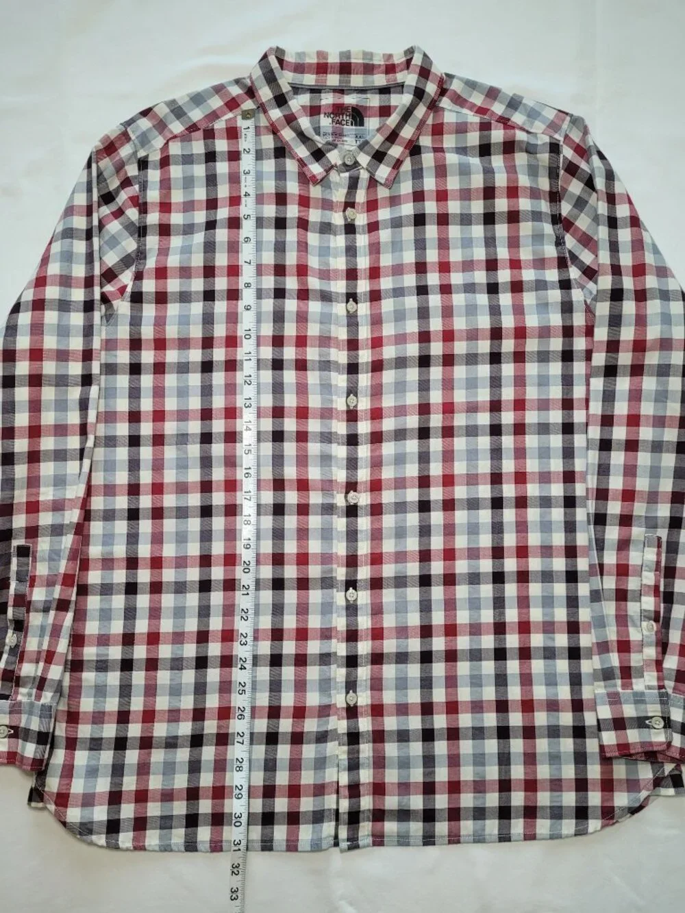 The North Face Mens Red Plaid Long Sleeve Button Up Shirt XXL Grandpacore